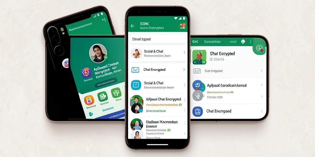 Tampilan antarmuka utama 55RK dengan fitur Chat Encrypted.