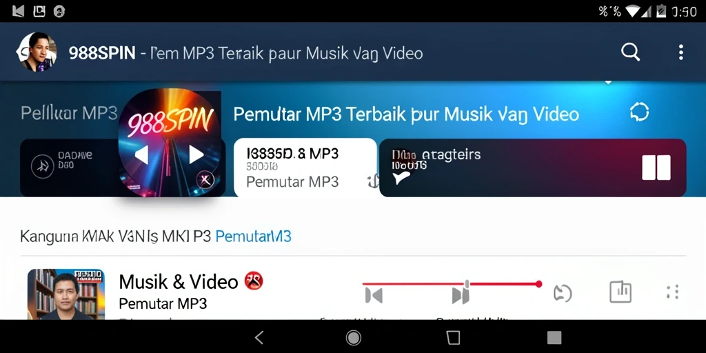 Antarmuka 988SPIN yang sederhana untuk Pemutar MP3.