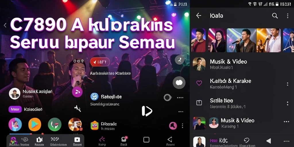 Tampilan antarmuka aplikasi Karaoke C7890 yang user-friendly.