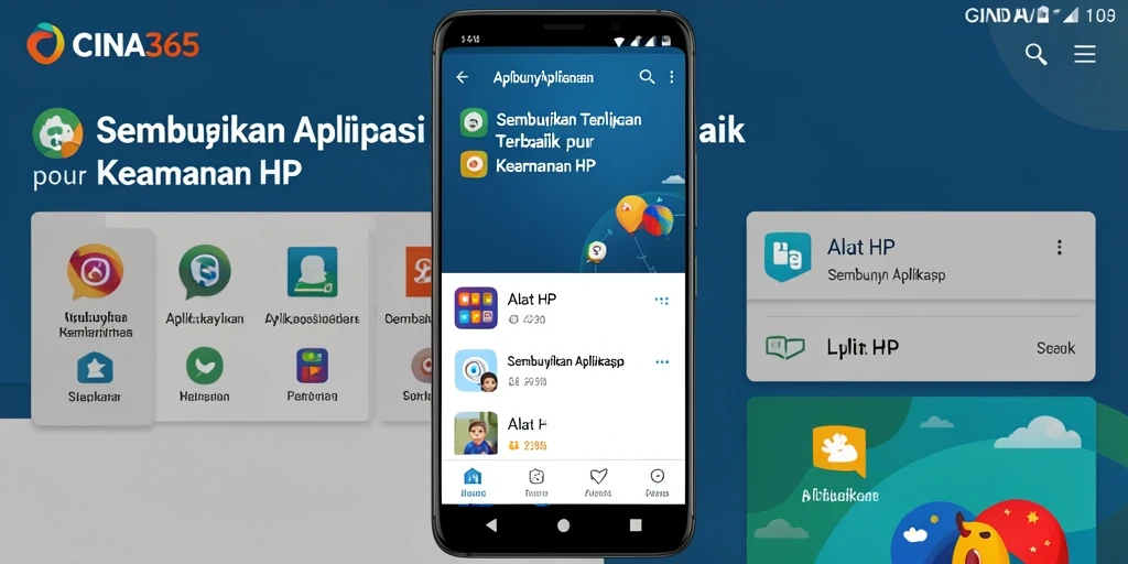Tampilan antarmuka aplikasi CINA365 yang sederhana dan efektif.