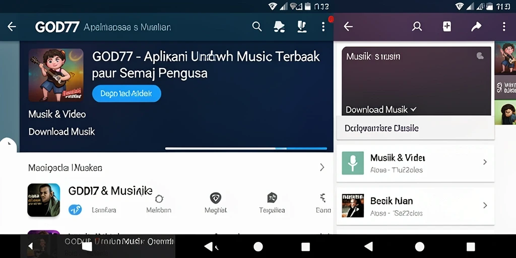 Antarmuka GOD77 yang sederhana dan efektif untuk Download Musik.