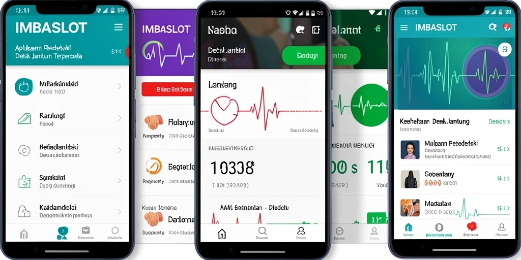 Antarmuka aplikasi IMBASLOT yang user-friendly untuk detak jantung.