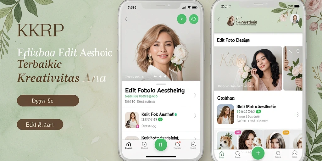 Antarmuka aplikasi KKRP untuk edit foto aesthetic yang menarik dan mudah digunakan.