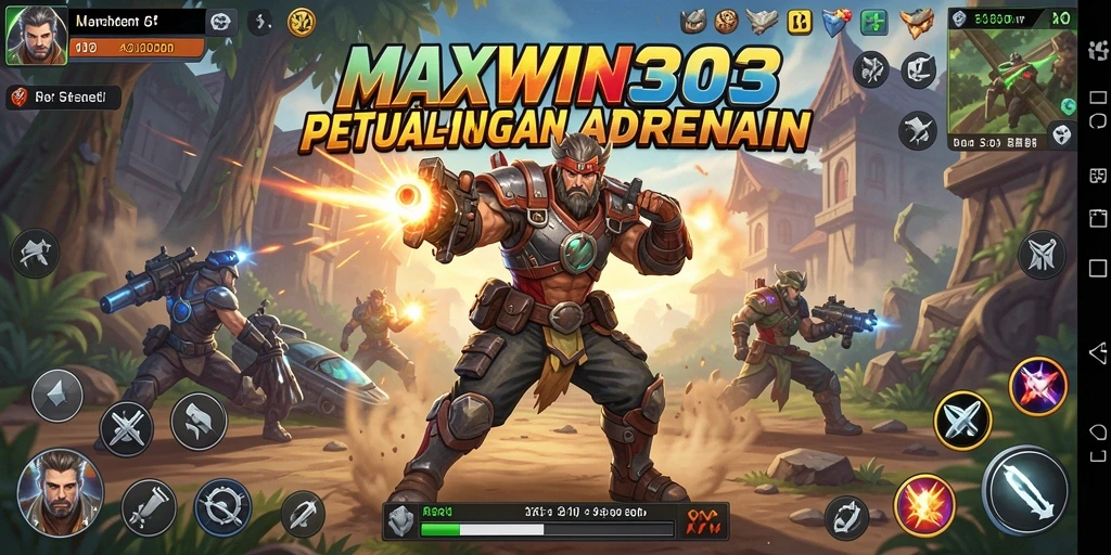 Tampilan antarmuka gameplay MAXWIN303 yang dinamis dan penuh aksi.