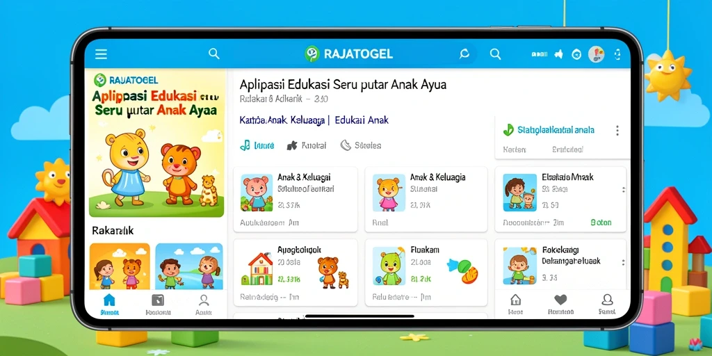 Tampilan antarmuka RAJATOGEL yang menarik dan interaktif untuk anak.