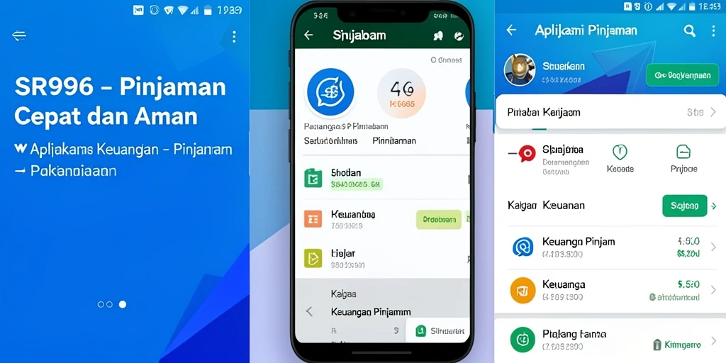 Antarmuka aplikasi SR996 yang mudah digunakan untuk pinjaman.