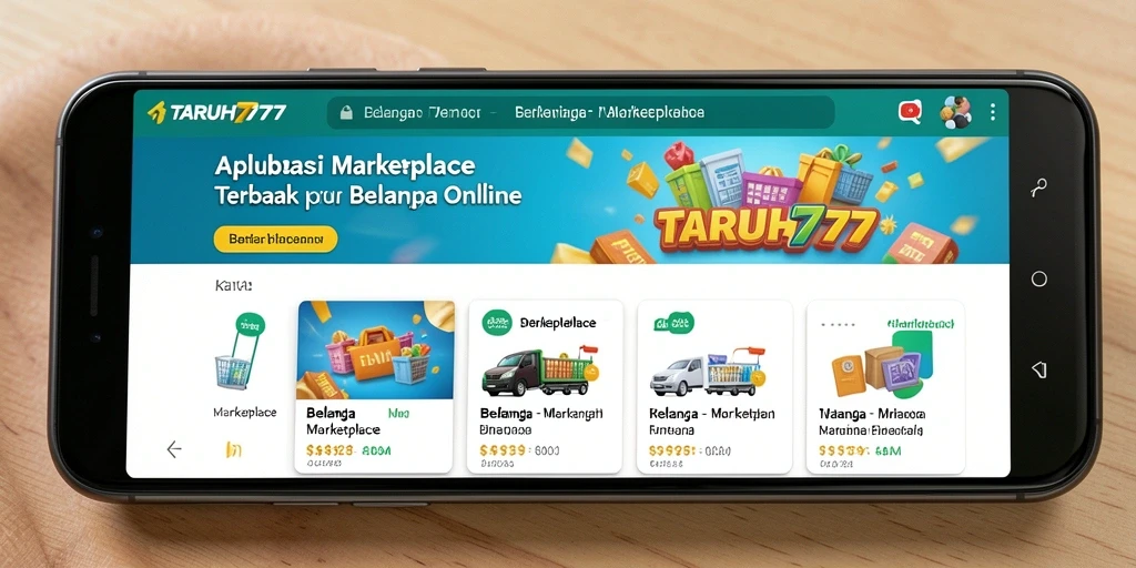 Antarmuka pengguna aplikasi TARUH777 yang intuitif untuk berbelanja online.